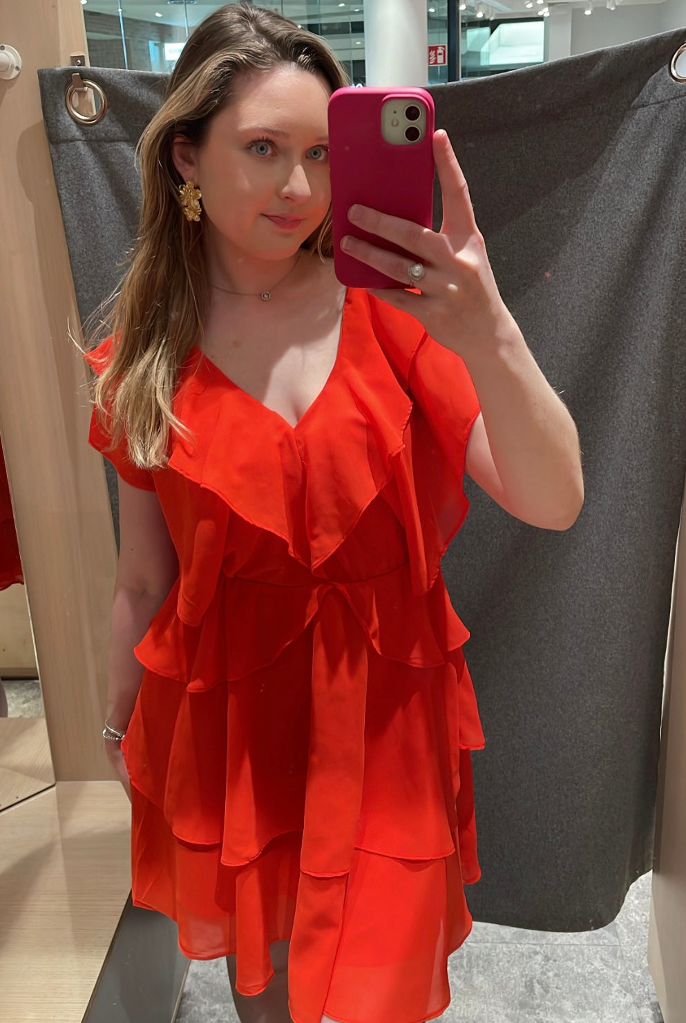 VIERIKA Short Dress - Poppy Red